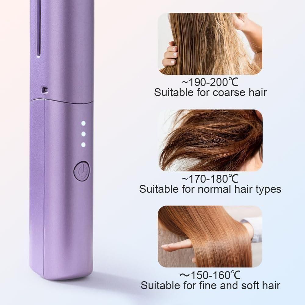 Meneflix Portable Mini Hair Straightener – Travel Friendly Hair Styling Tool