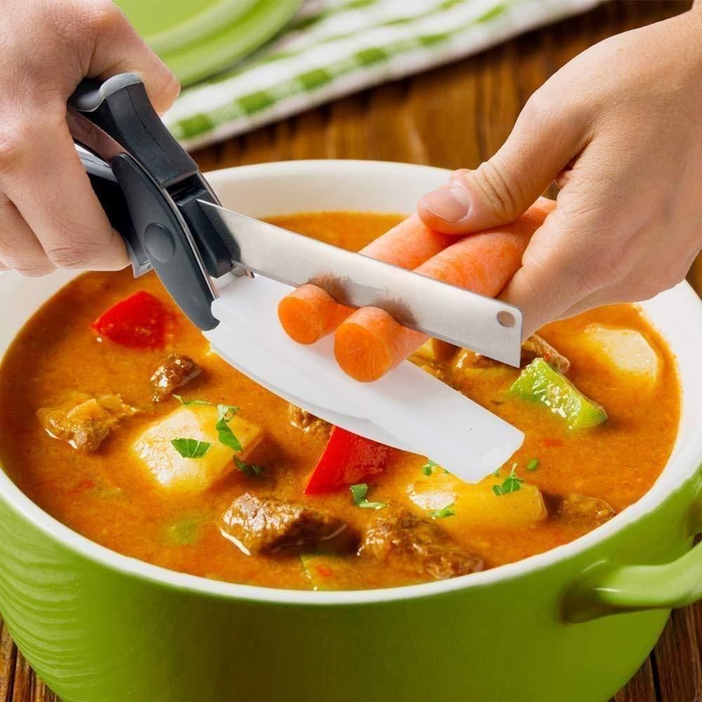 2 in 1 Cleaver Cutter Kitchen Knife – Multi-Purpose Vegetable & Meat Chopper
