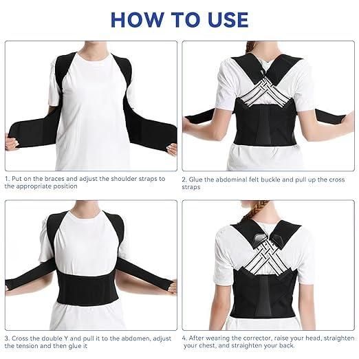 Adjustable Back Posture Corrector Belt – Relieve Back & Shoulder Pain